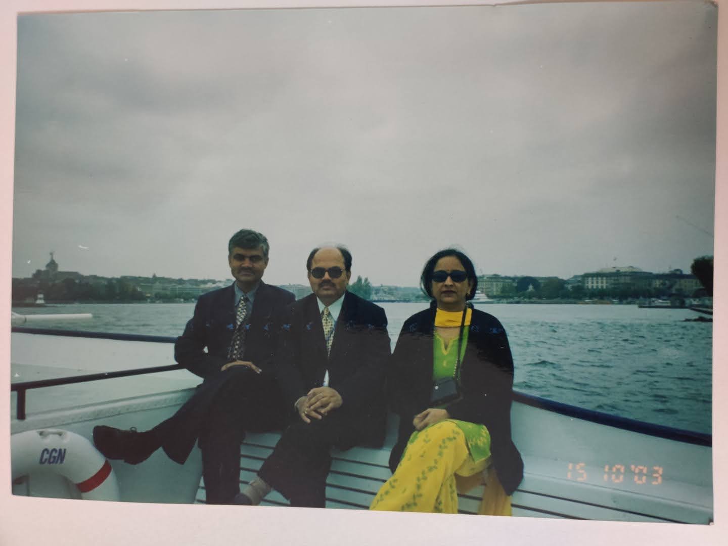 Rabindra Nath Jha with his wife Mrs. Kumkum Jha
